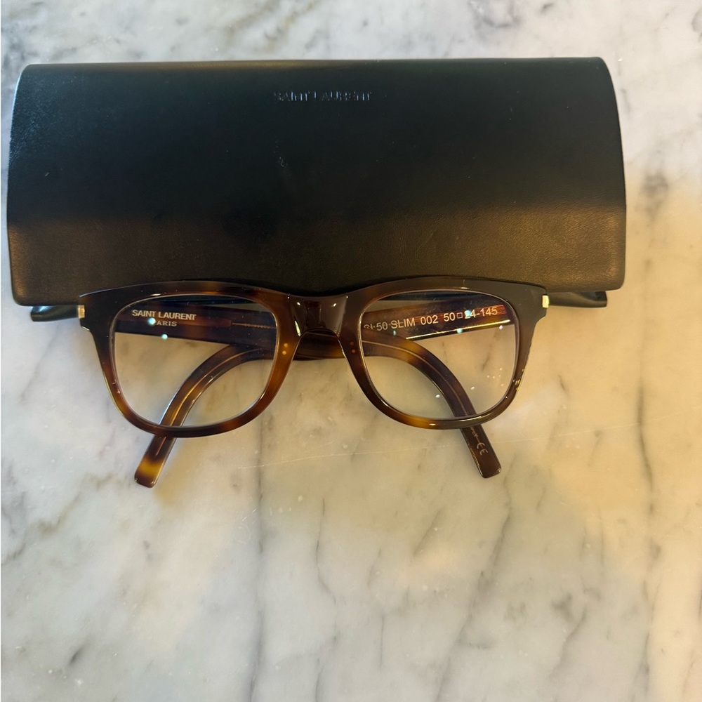 Saint Laurent Brown Tortoise Glasses